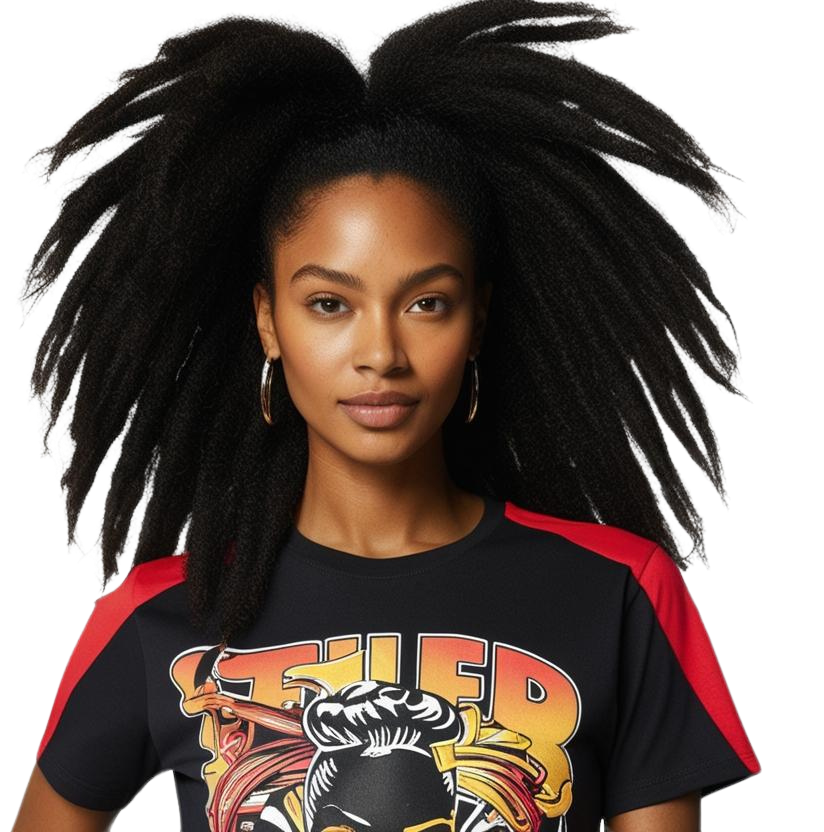 Black_women_wearing_a_graphic_t-shirt_by_totally_bri_llc