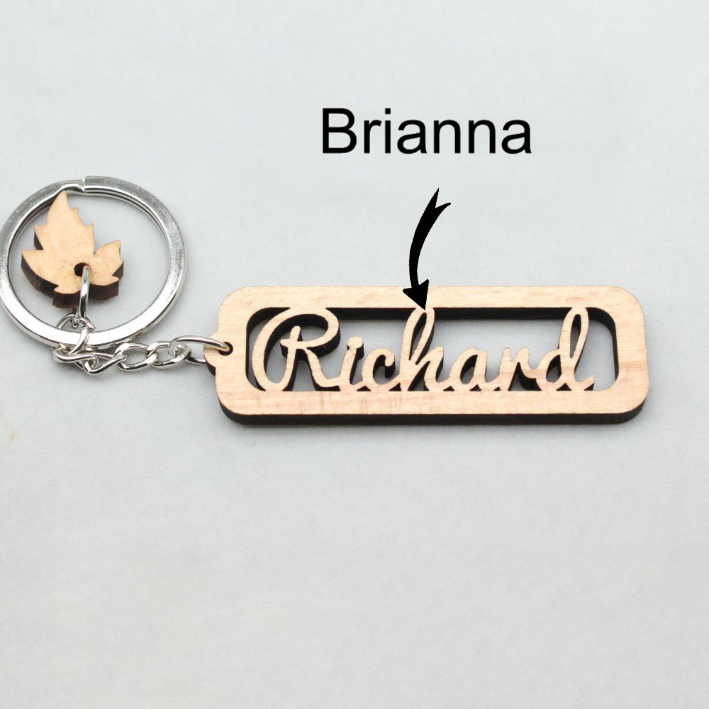 3D Print Custom Name Keychain, Name On Rice Keyring, DRILL PENDANT