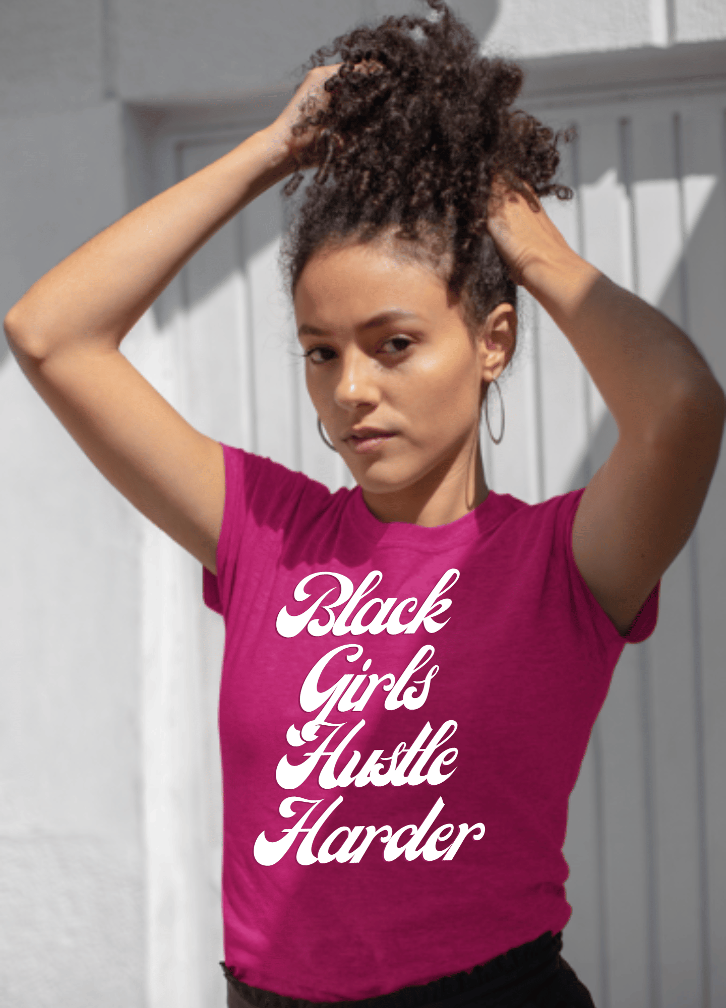 Black Girls Hustle Harder | T-Shirt - T-Shirt - Totally Bri LLC