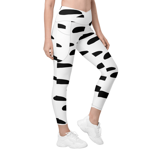 Black and White Spotted | Leggings w/ pockets - Totally Bri LLC
