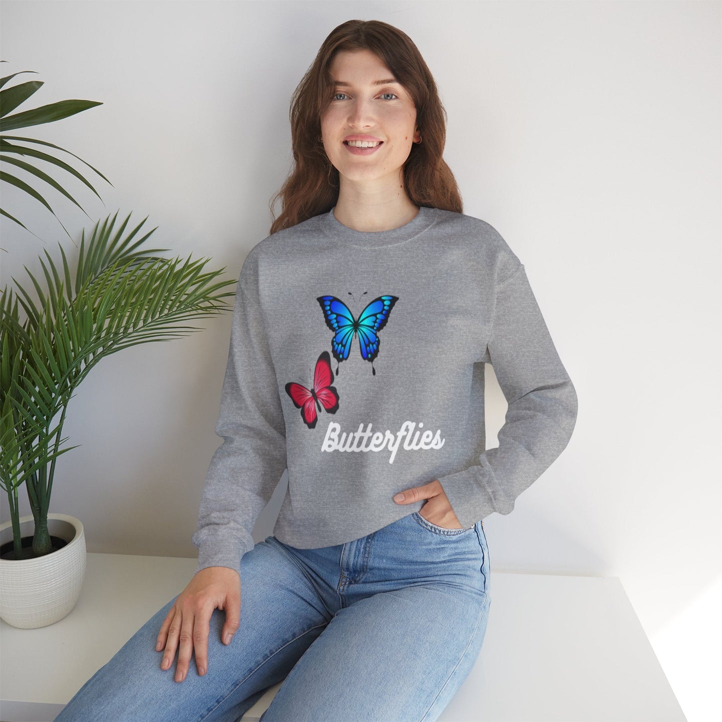 Butterflies | Crewneck Sweatshirt - Sweatshirt - Totally Bri LLC