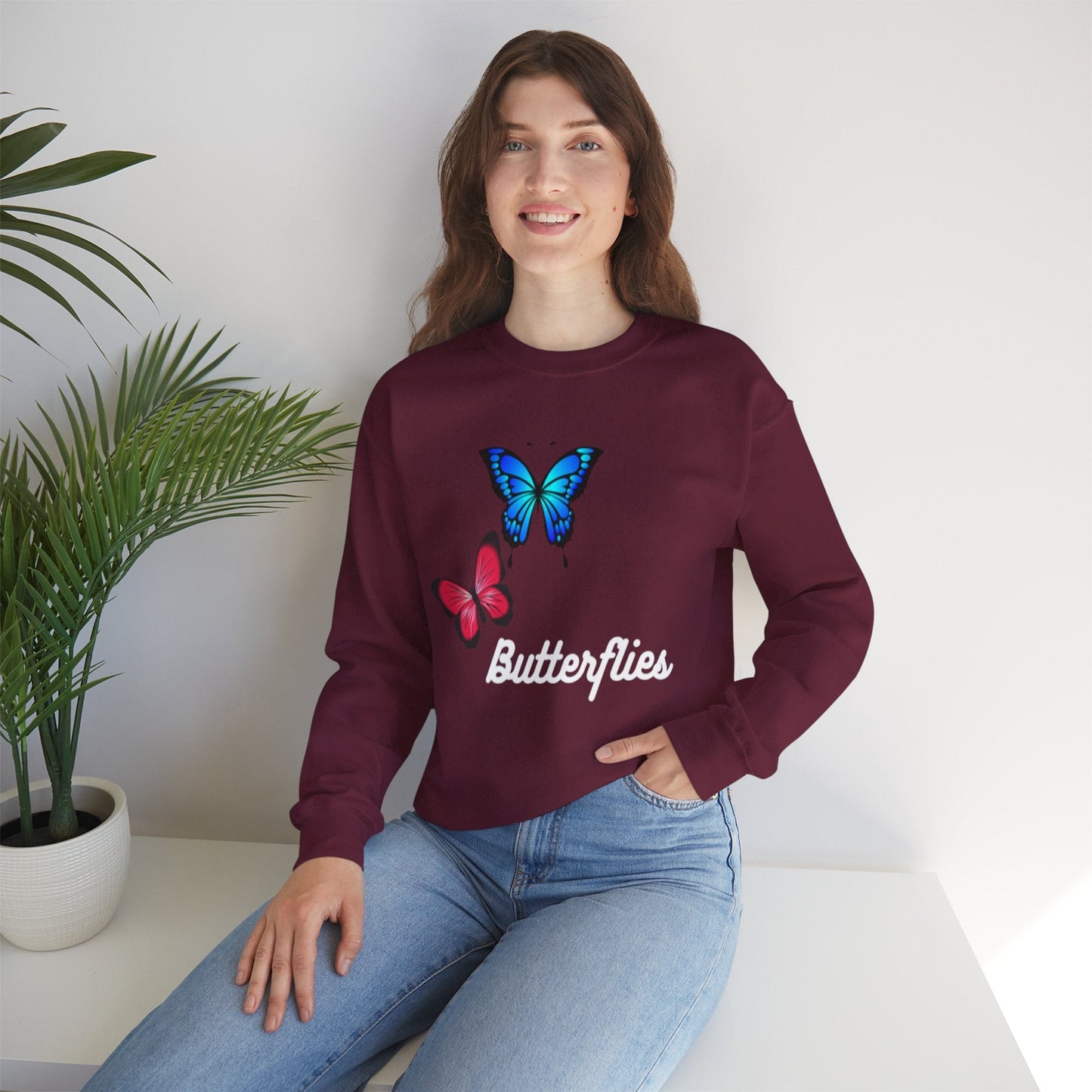 Butterflies | Crewneck Sweatshirt - Sweatshirt - Totally Bri LLC