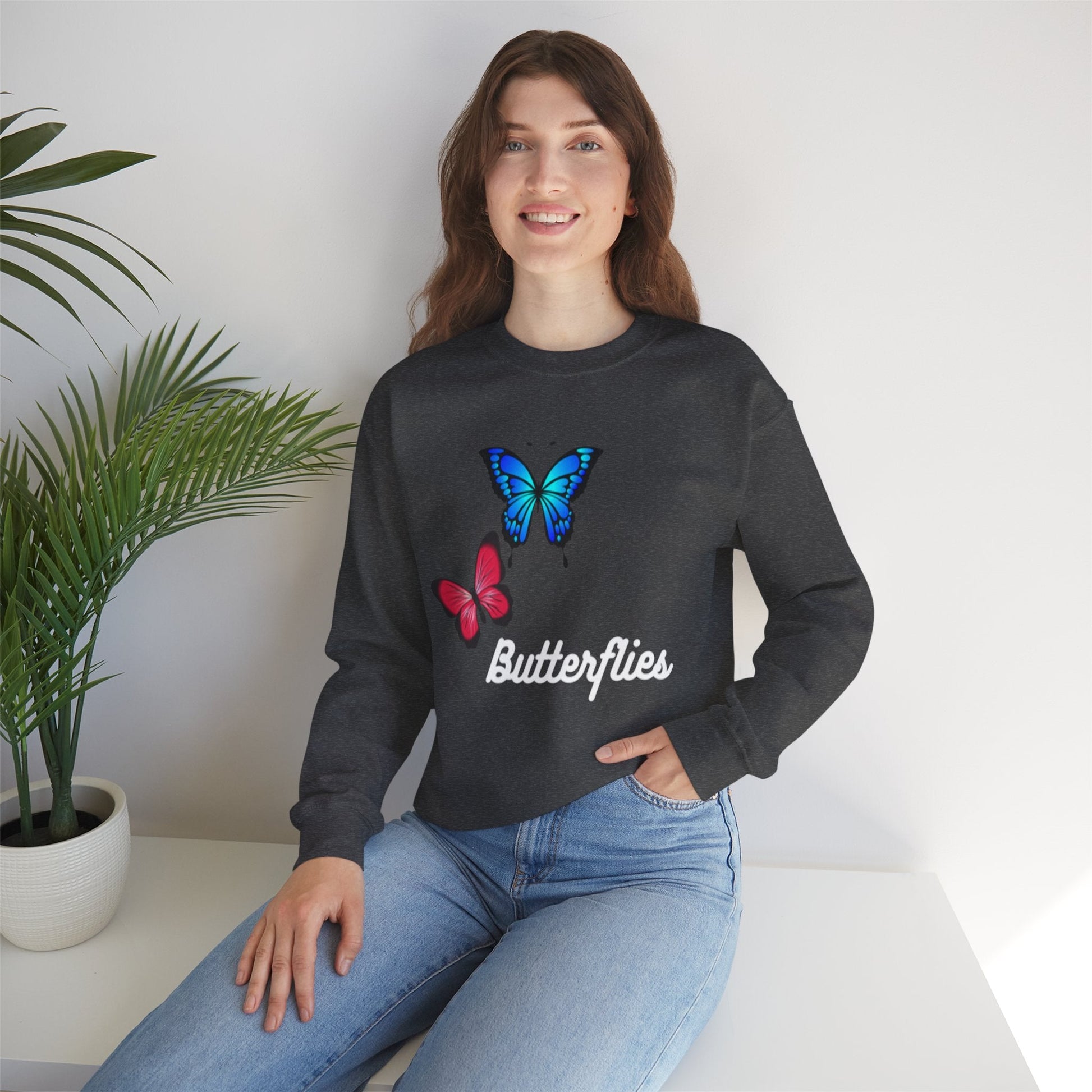 Butterflies | Crewneck Sweatshirt - Sweatshirt - Totally Bri LLC