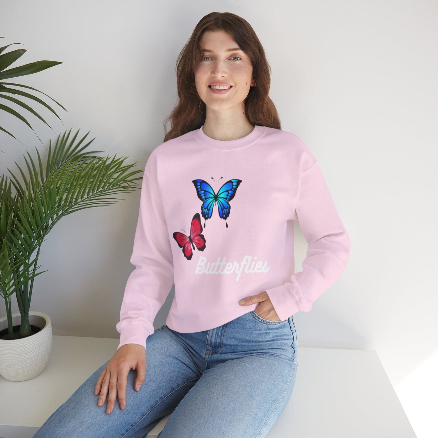 Butterflies | Crewneck Sweatshirt - Sweatshirt - Totally Bri LLC