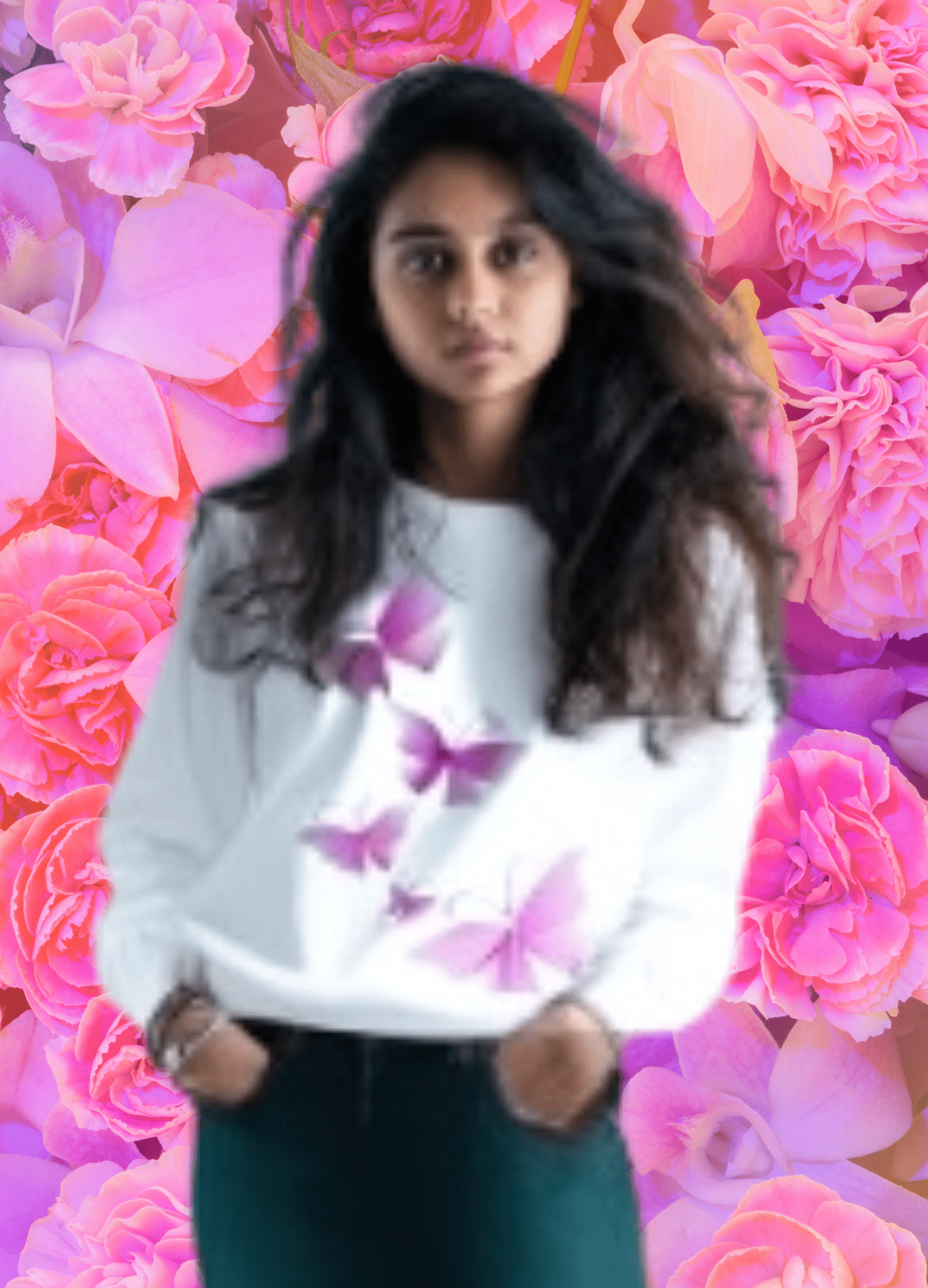 Butterfly Breeze Graphic Fleece Crewneck Sweatshirt - Sweatshirt - Totally Bri LLC