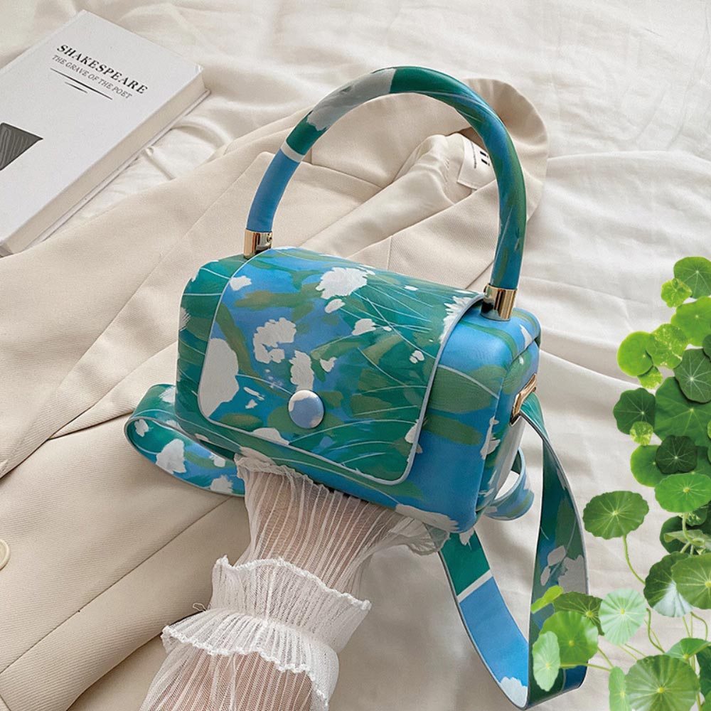 Chic Duo: Green and Blue Crossbody or Tote Handbag - purse - Totally Bri LLC