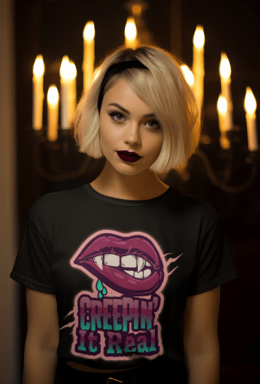 Creepin' It Real | Funny Halloween Graphic T-Shirt - T-Shirt - Totally Bri LLC