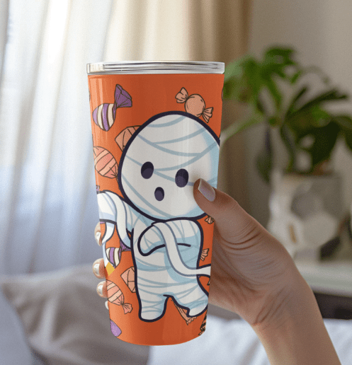Cutesy Halloween Character Tumbler 20oz - Mug - Totally Bri LLC