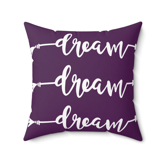 Dream | Square Pillow | Purple - Home Decor - Totally Bri LLC
