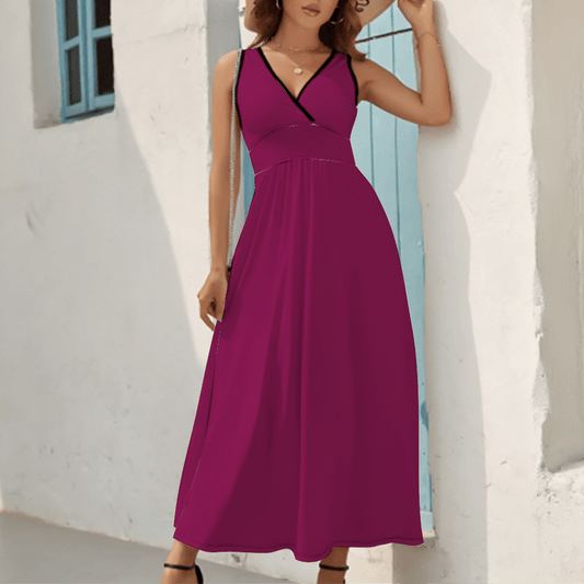 Elegant Amethyst Ensemble | Women's Sleeveless Dress |Summer Fashion | Long Skirts - Dress - Totally Bri LLC