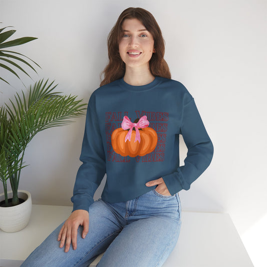 Fall Vibes Pumpkin Sweatshirt - Sweatshirt - Totally Bri LLC