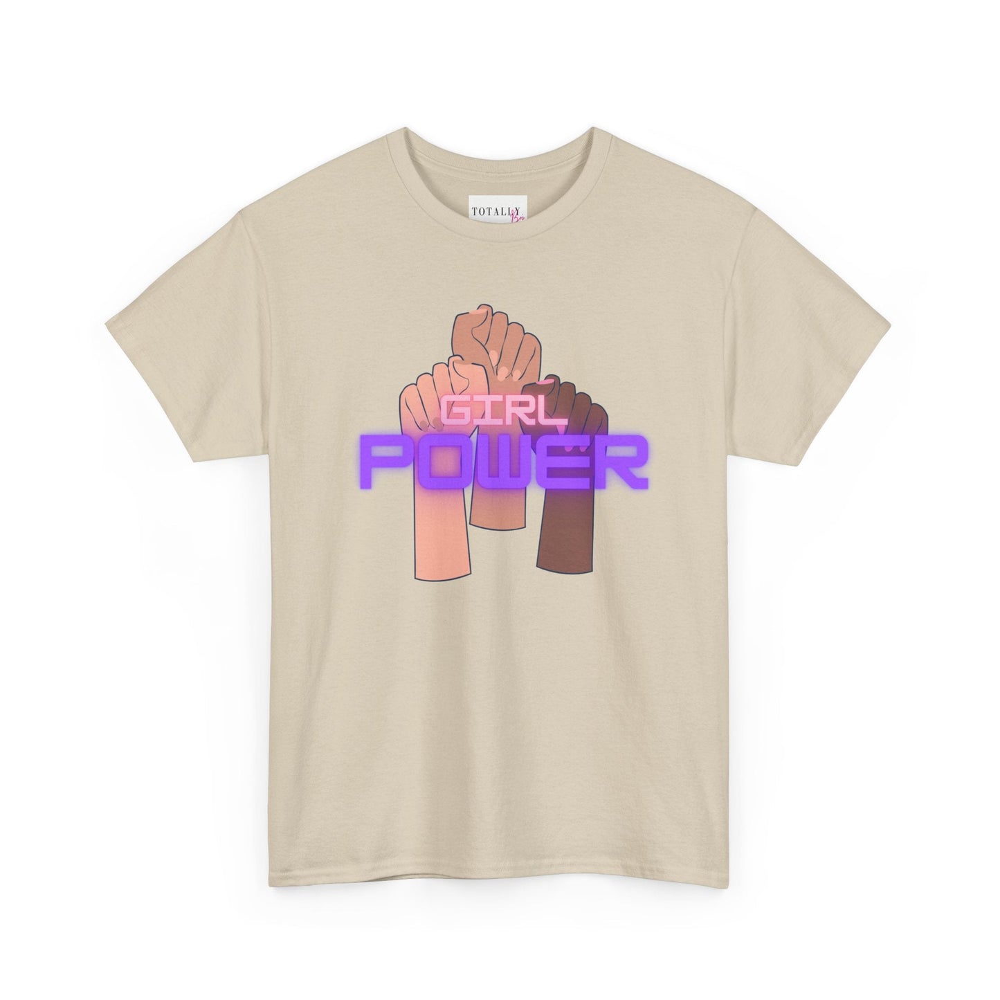 Girl Power Cotton T-Shirt - T-Shirt - Totally Bri LLC