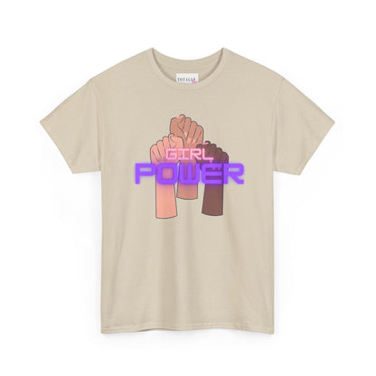 Girl Power Cotton T-Shirt - T-Shirt - Totally Bri LLC