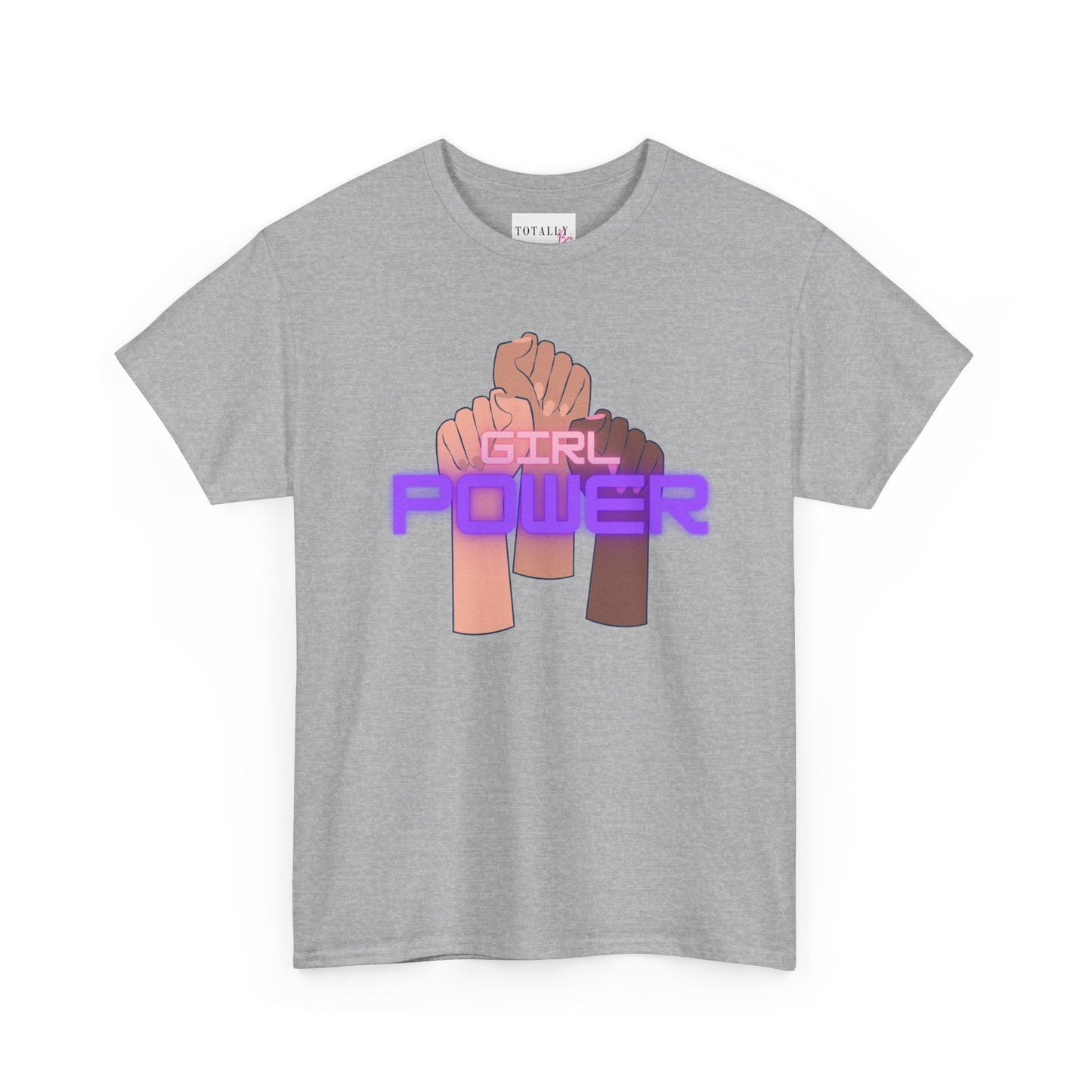 Girl Power Cotton T-Shirt - T-Shirt - Totally Bri LLC