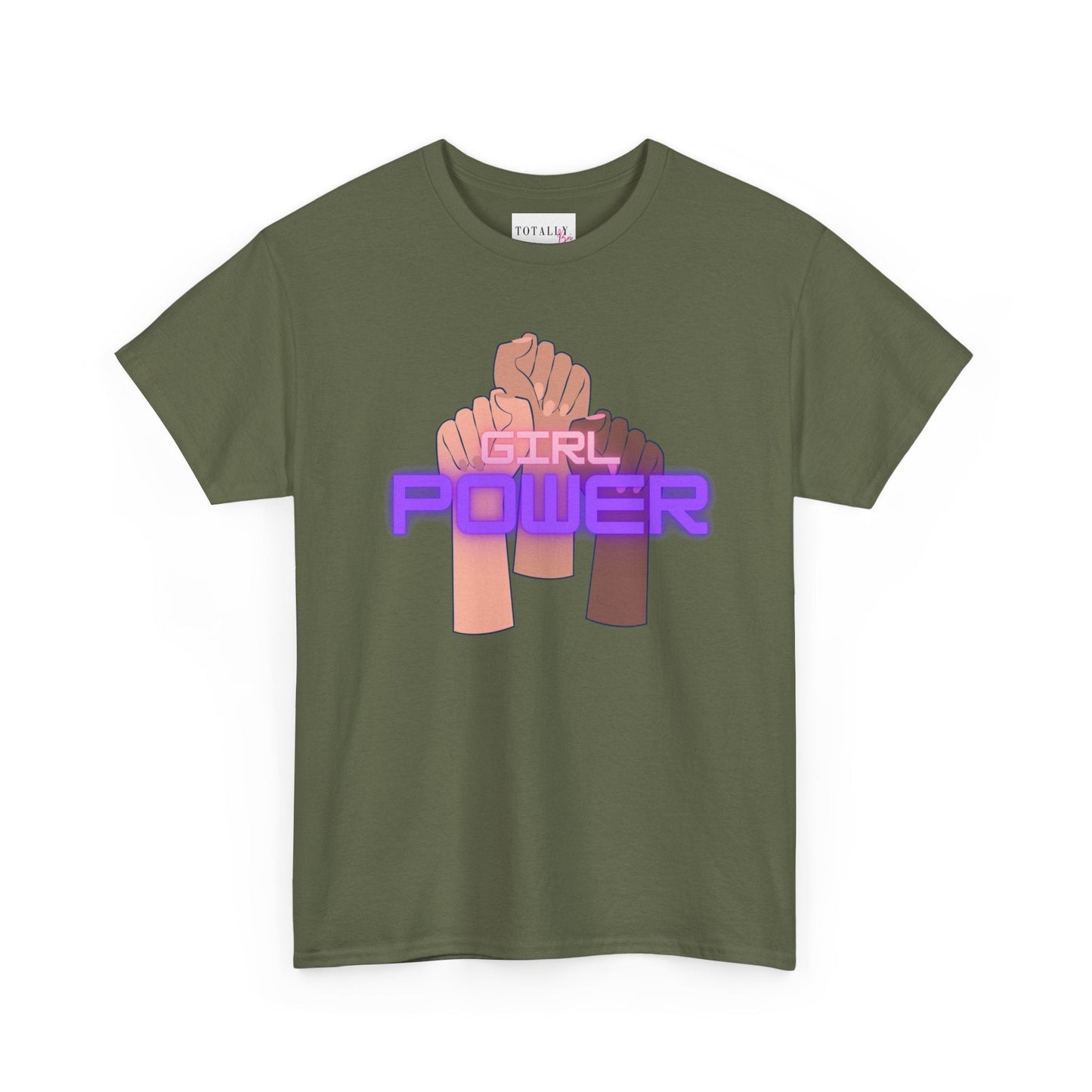 Girl Power Cotton T-Shirt - T-Shirt - Totally Bri LLC