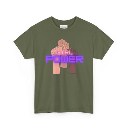 Girl Power Cotton T-Shirt - T-Shirt - Totally Bri LLC