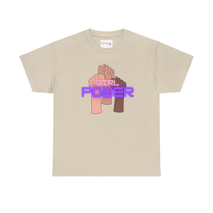 Girl Power Cotton T-Shirt - T-Shirt - Totally Bri LLC