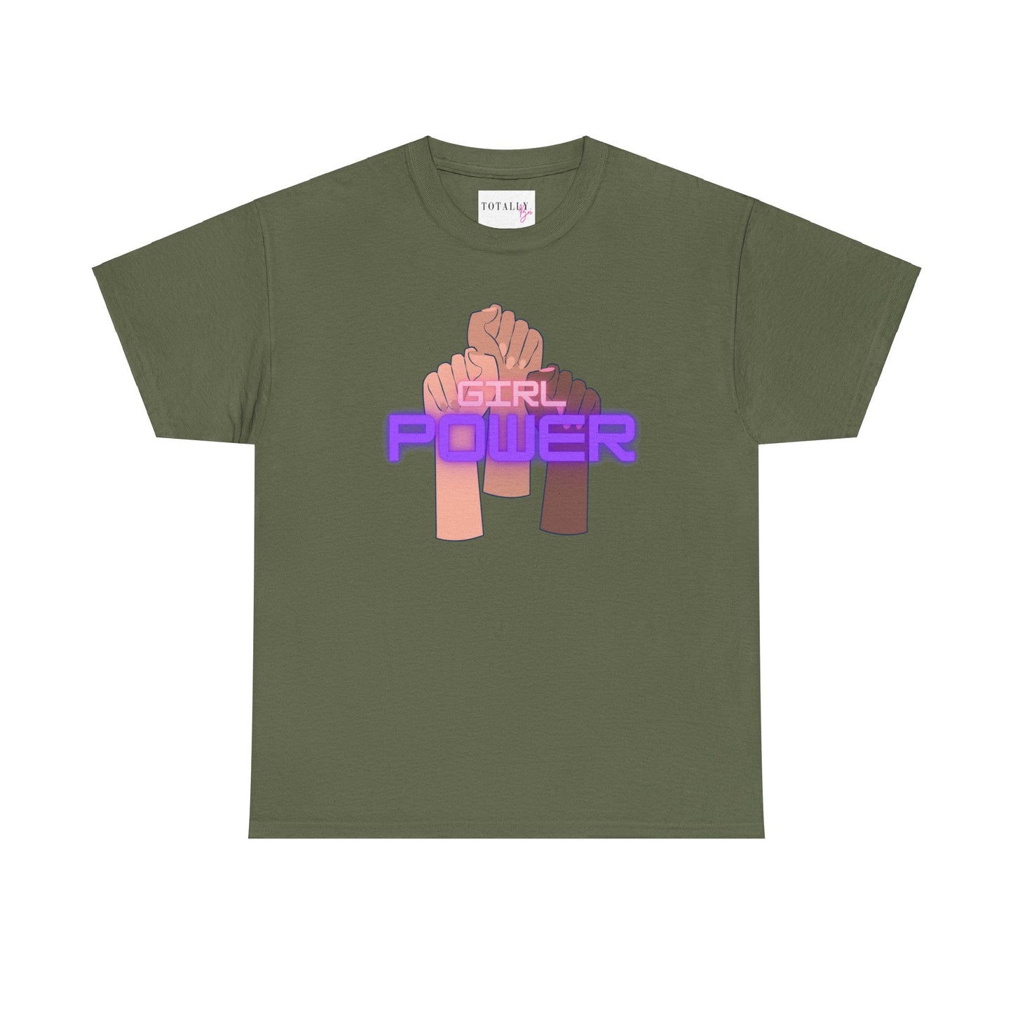 Girl Power Cotton T-Shirt - T-Shirt - Totally Bri LLC