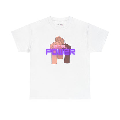 Girl Power Cotton T-Shirt - T-Shirt - Totally Bri LLC