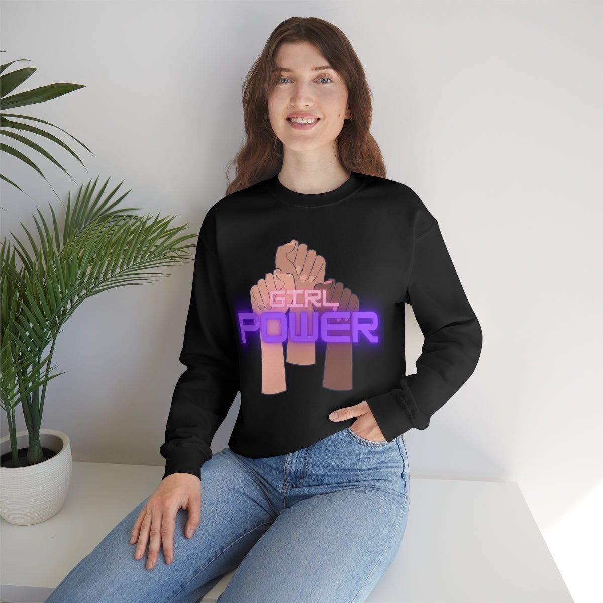 Girl Power | Crewneck Sweatshirt - Sweatshirt - Totally Bri LLC