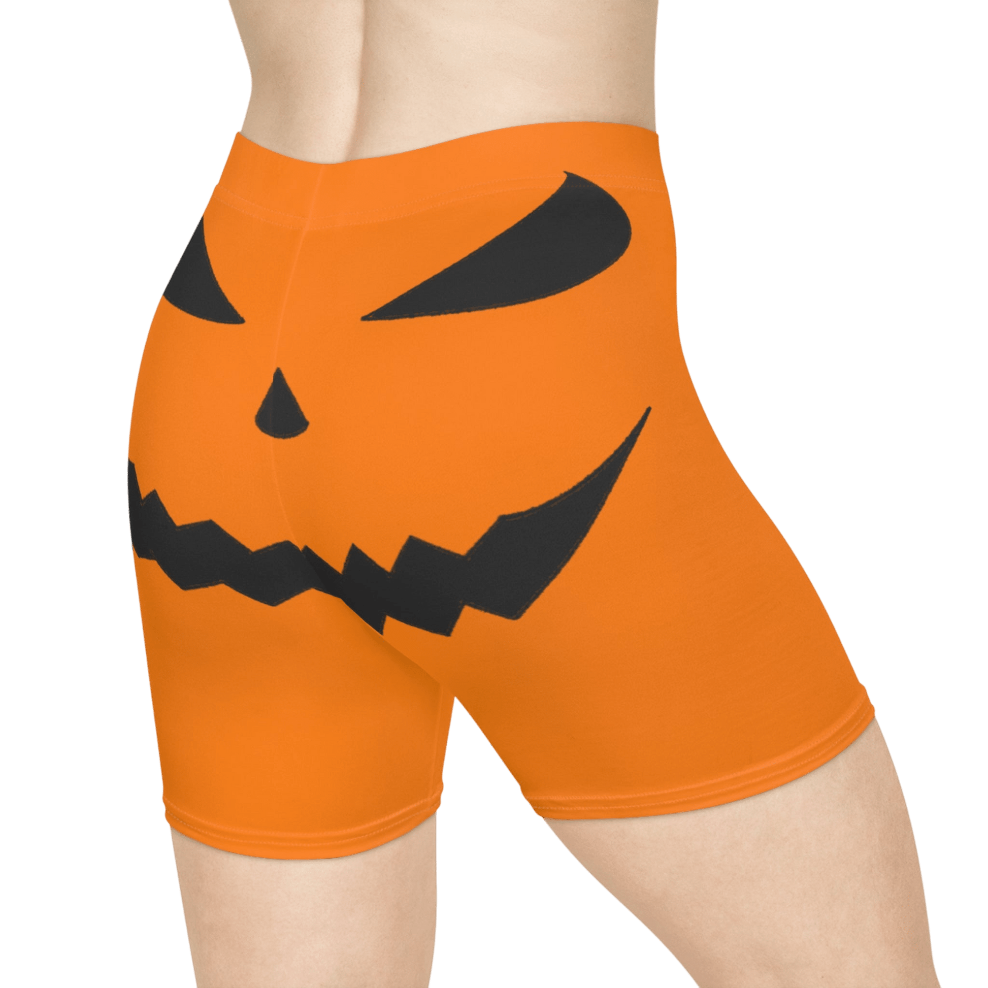 Halloween Face Women's Biker Shorts - All Over Prints - Totally Bri LLC