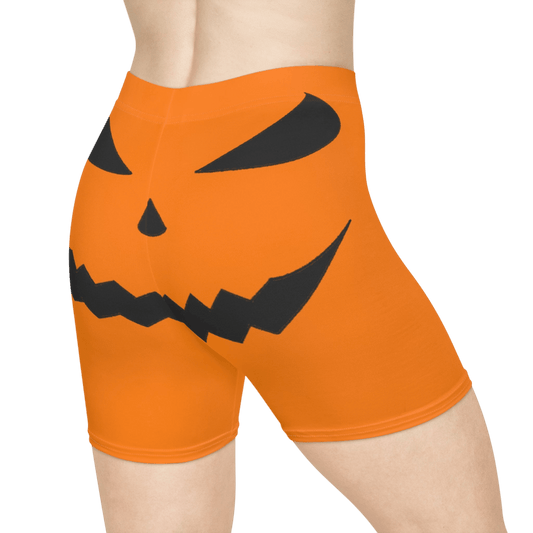 Halloween Face Women's Biker Shorts - All Over Prints - Totally Bri LLC