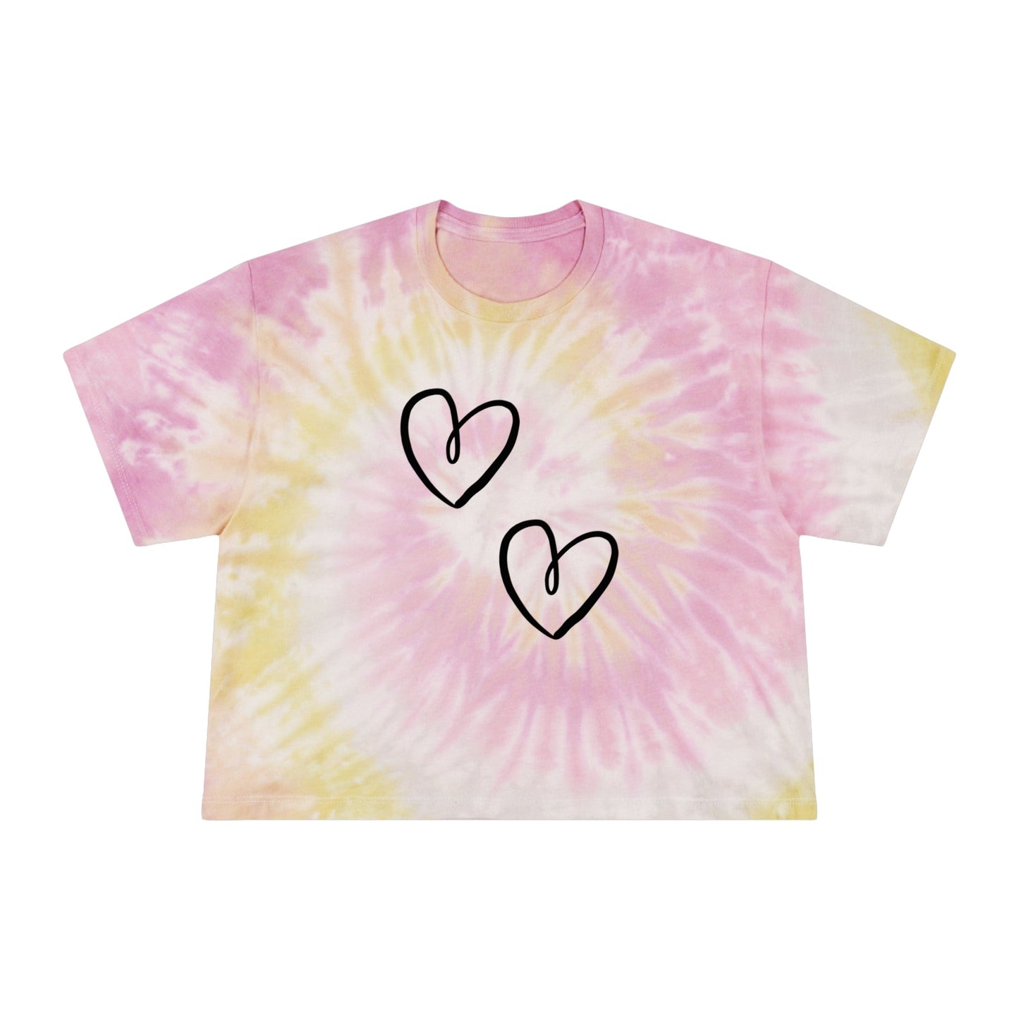 Heart Graphic | Tie - Dye Crop Top - T-Shirt - Totally Bri LLC