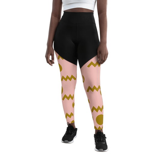 Pink Blossom | Sports Leggings - leggings - Totally Bri LLC