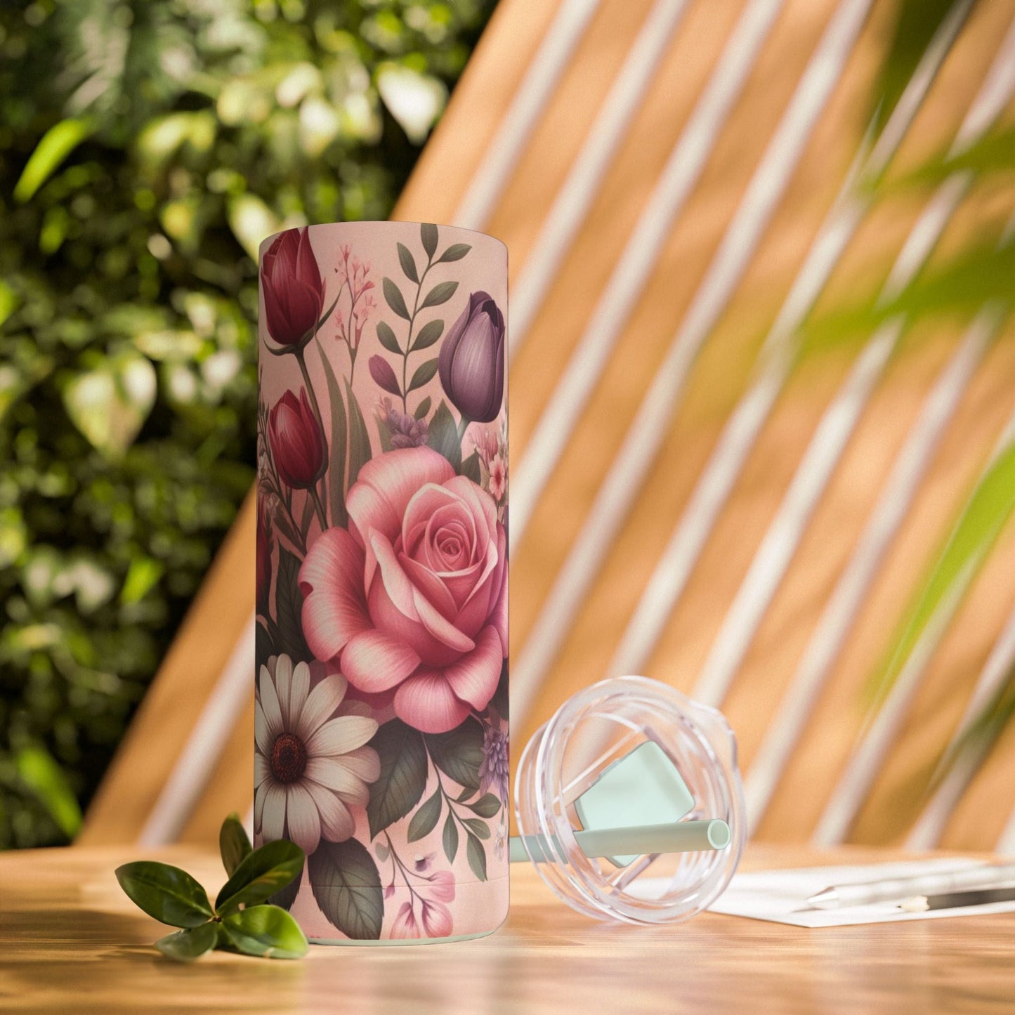 Pink Petal Power Matte Tumbler - Mug - Totally Bri LLC
