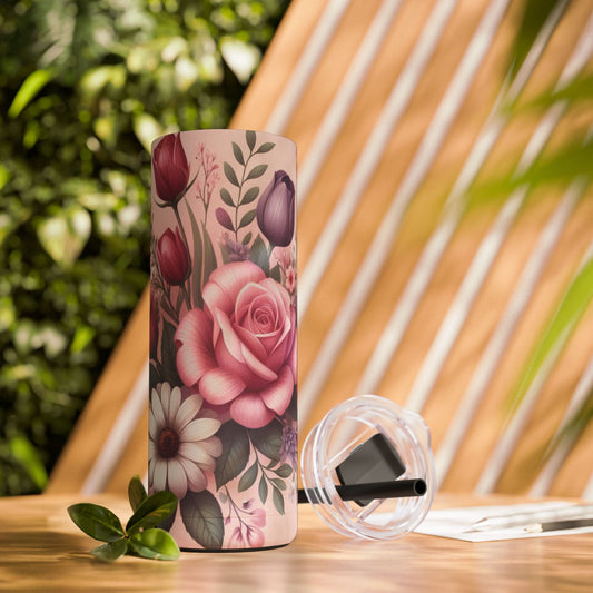 Pink Petal Power Matte Tumbler - Mug - Totally Bri LLC