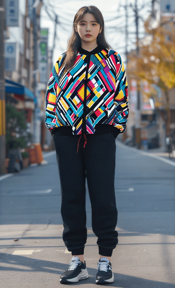 Prism Stride Women's Bomber Jacket - All Over Prints - Totally Bri LLC
