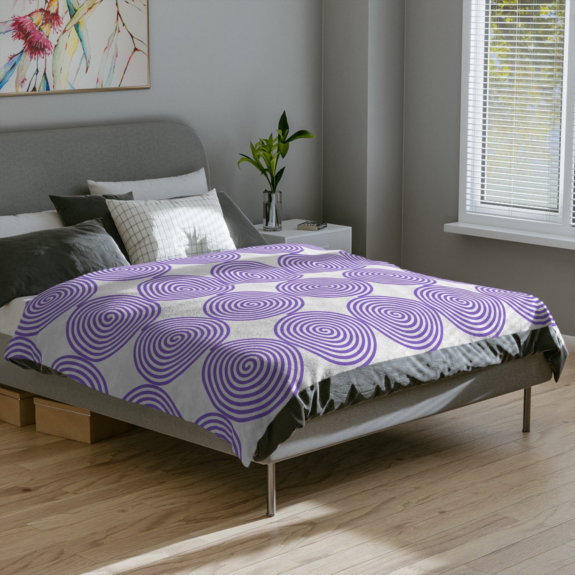 Purple Unison Velveteen Microfiber Blanket - Home Decor - Totally Bri LLC