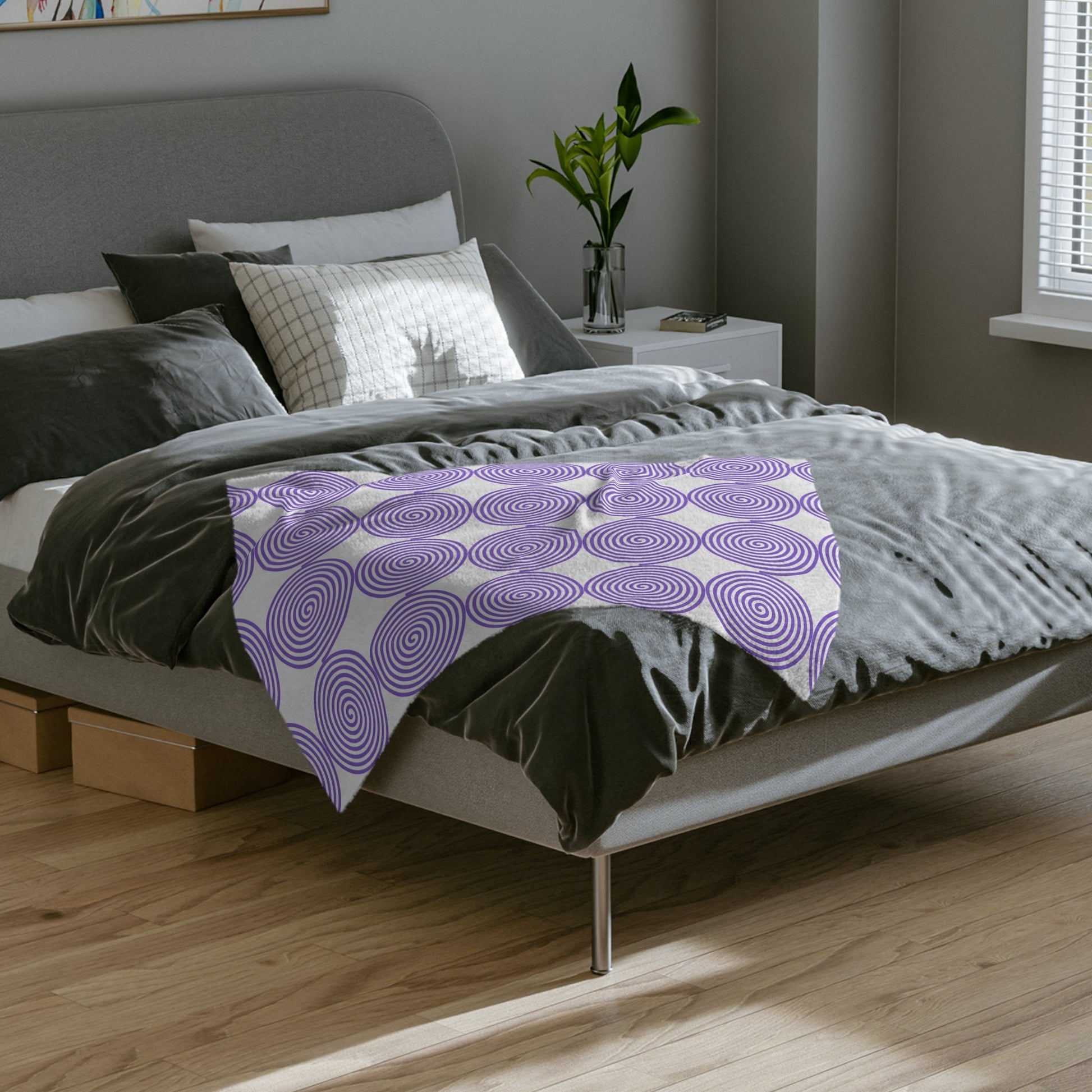 Purple Unison Velveteen Microfiber Blanket - Home Decor - Totally Bri LLC