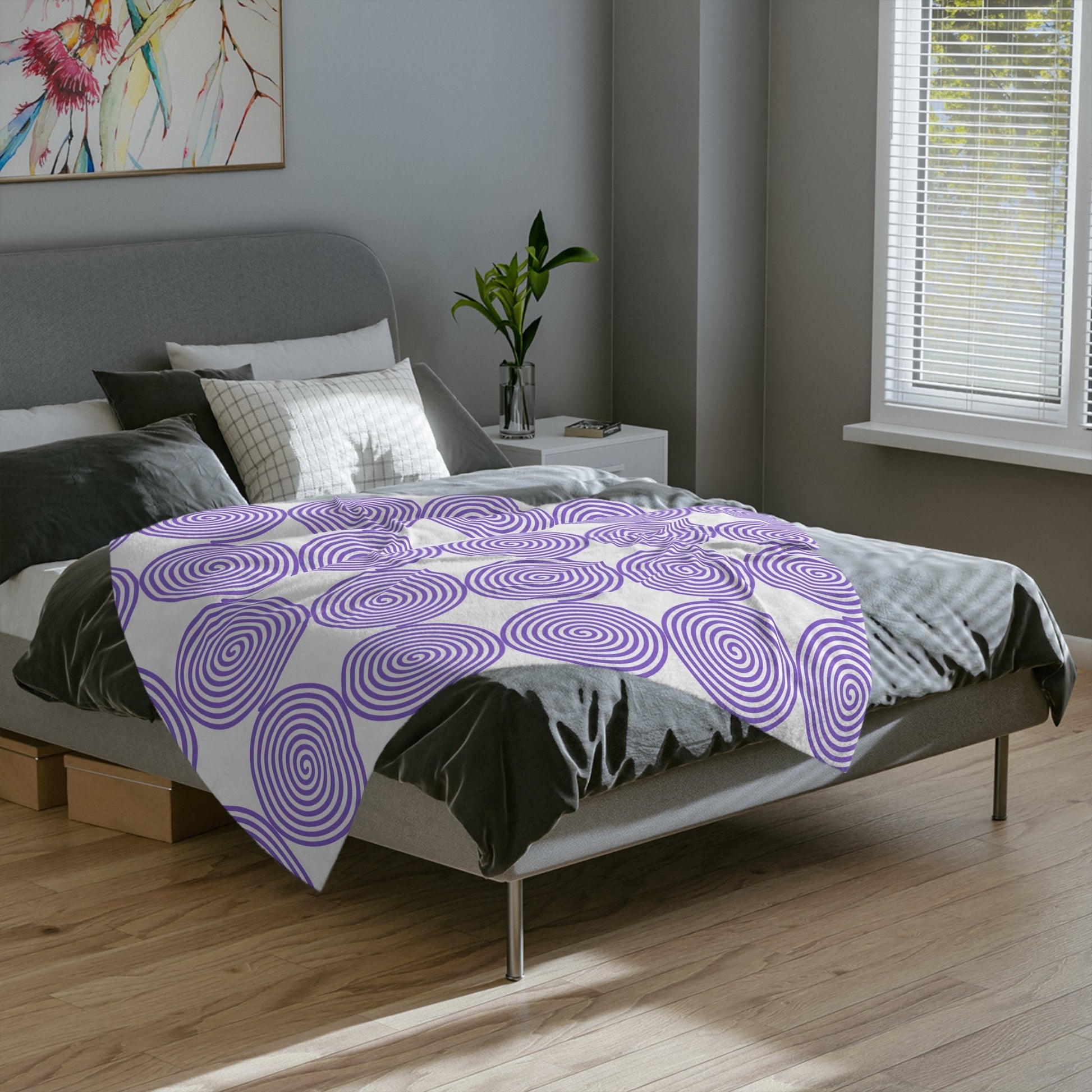 Purple Unison Velveteen Microfiber Blanket - Home Decor - Totally Bri LLC