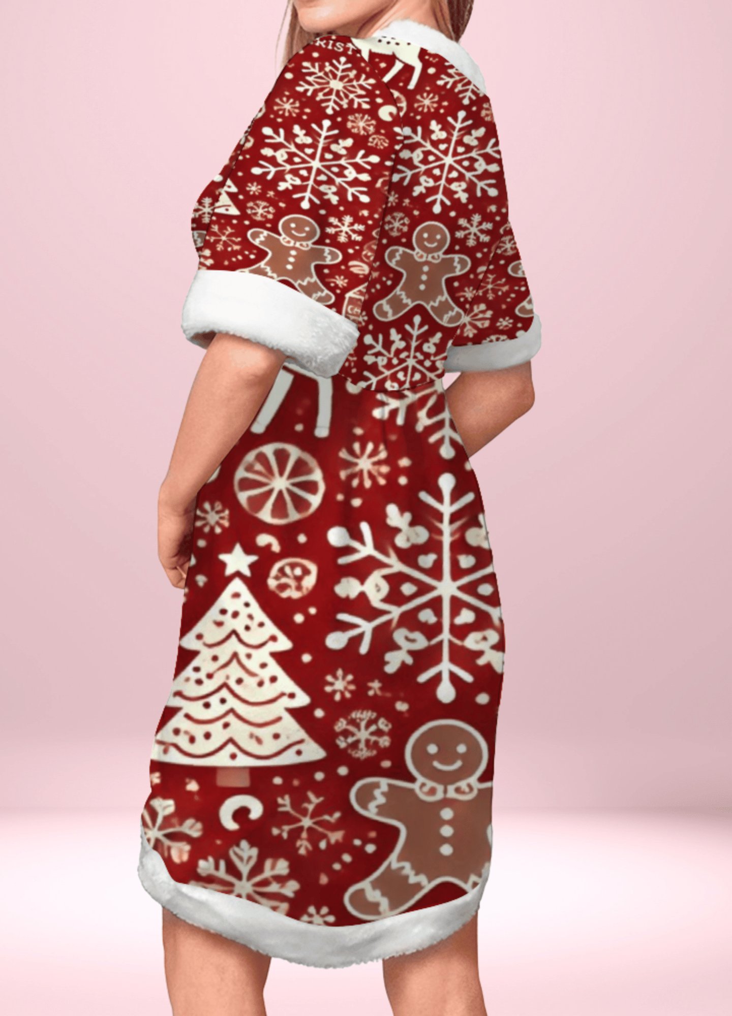 Snowflake Serenade Short Sleeve Dress - dress - Totally Bri LLC
