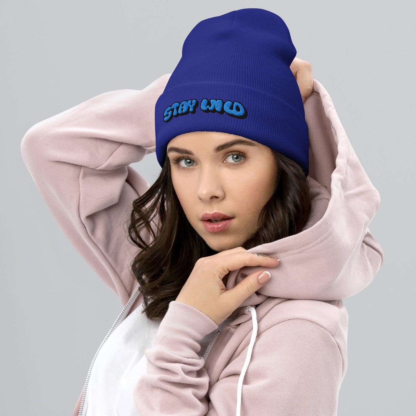 Stay Wild Stylish Cuffed Beanie By Totally Bri - Totally Bri LLC