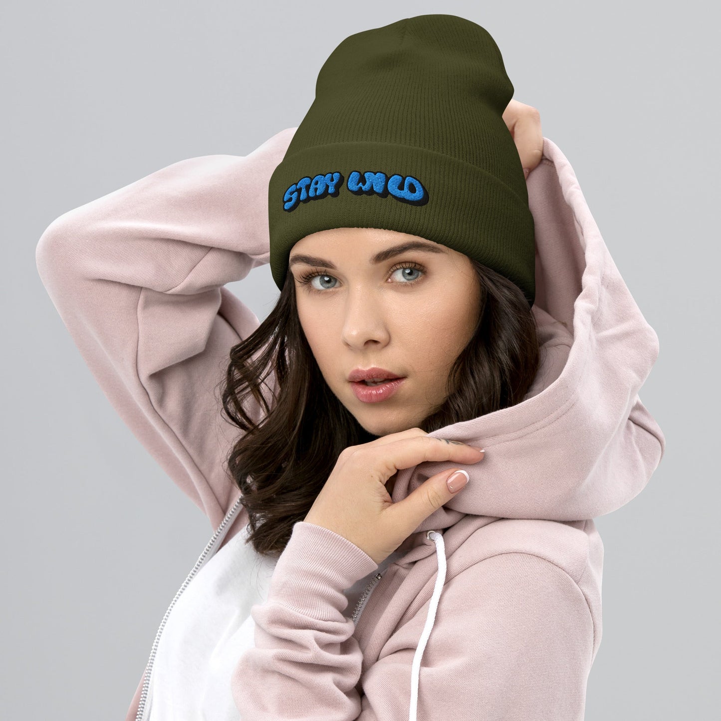 Stay Wild Stylish Cuffed Beanie By Totally Bri - Totally Bri LLC