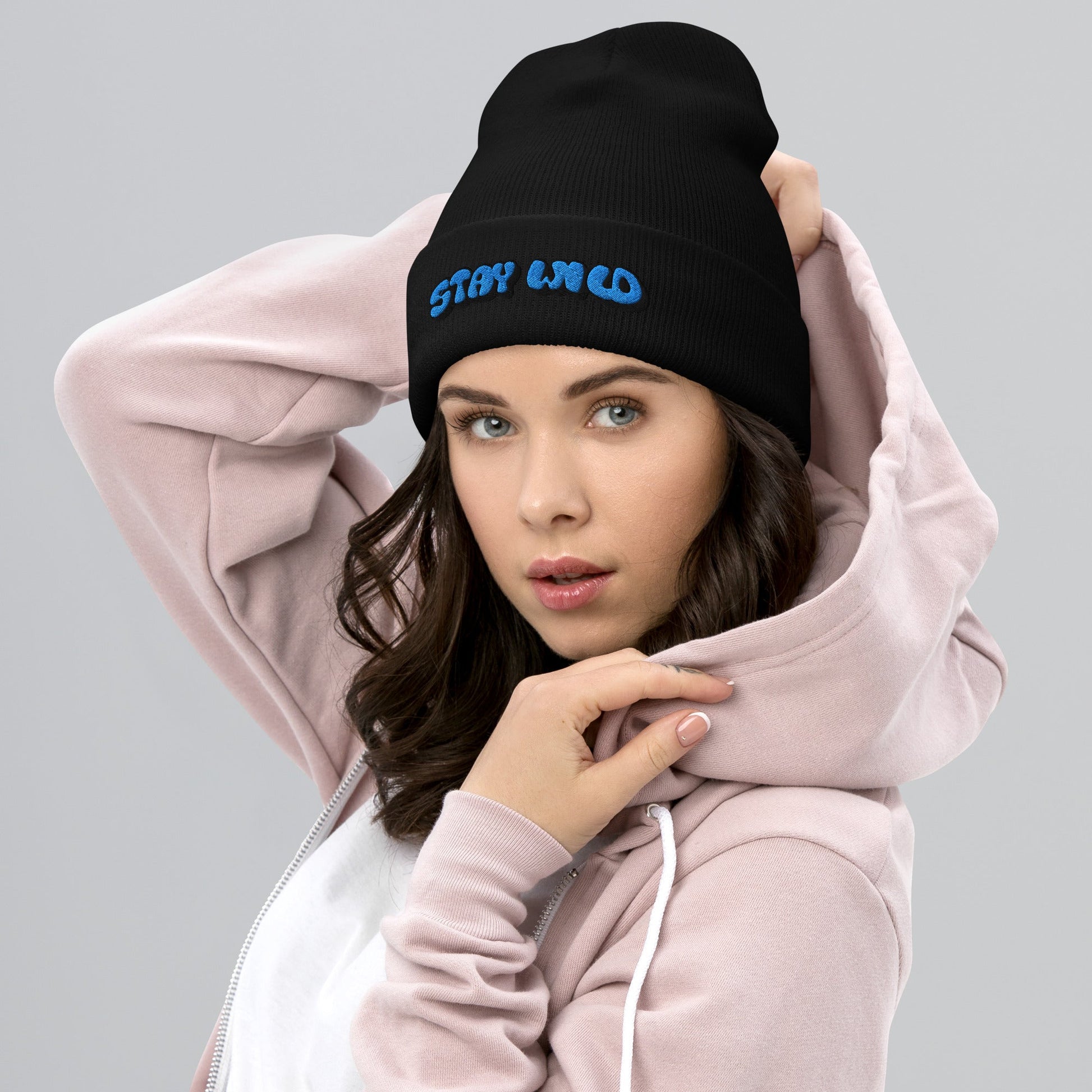 Stay Wild Stylish Cuffed Beanie By Totally Bri - Totally Bri LLC
