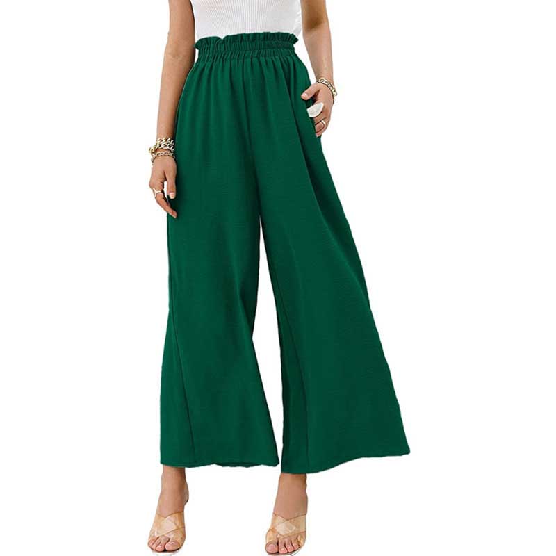 Versatile Chic: Cotton Linen High Waist Wide - Legged Pants - wide leg pants - Totally Bri LLC