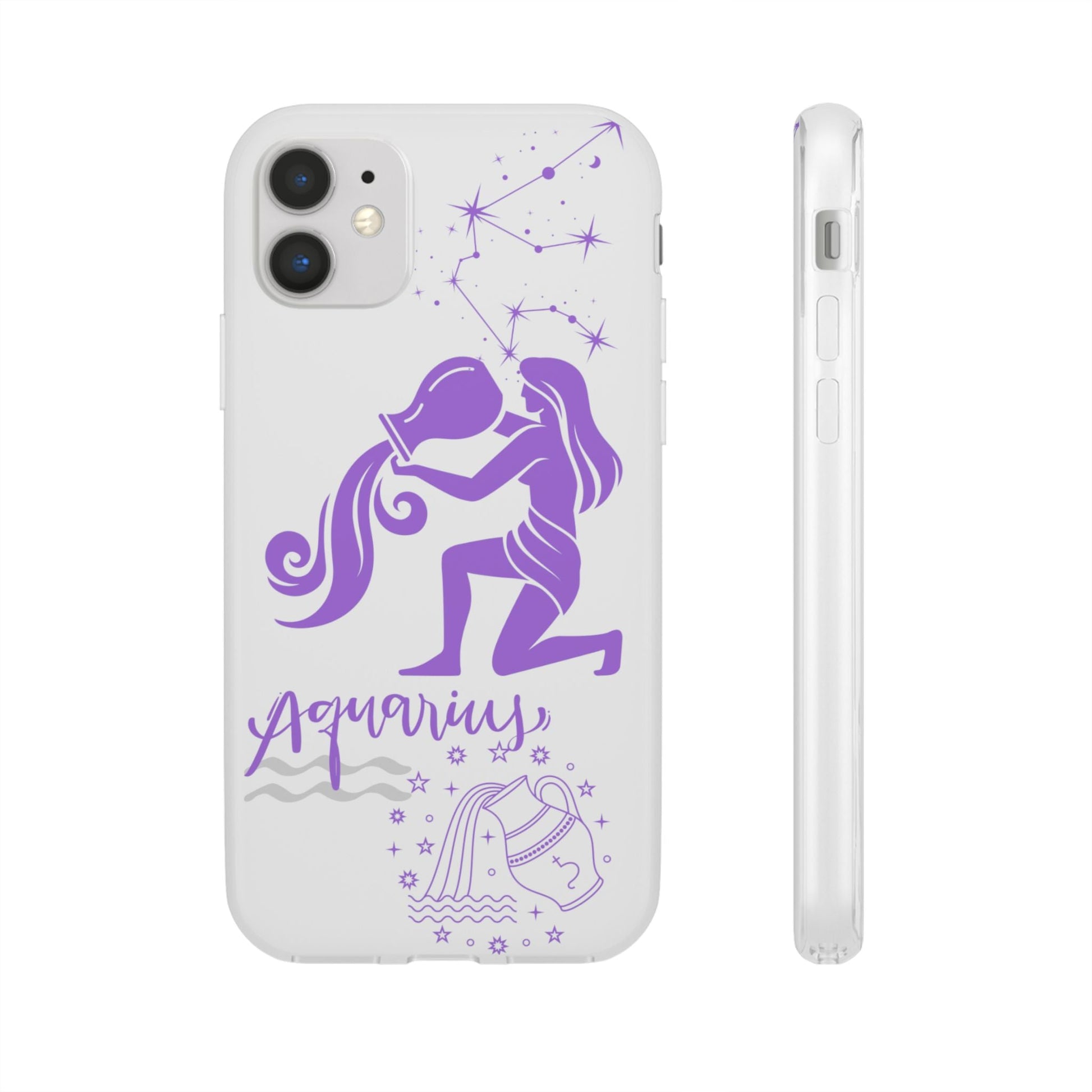 Aquarius Zodiac | Phone Cases | Clear - Phone Case - Totally Bri LLC