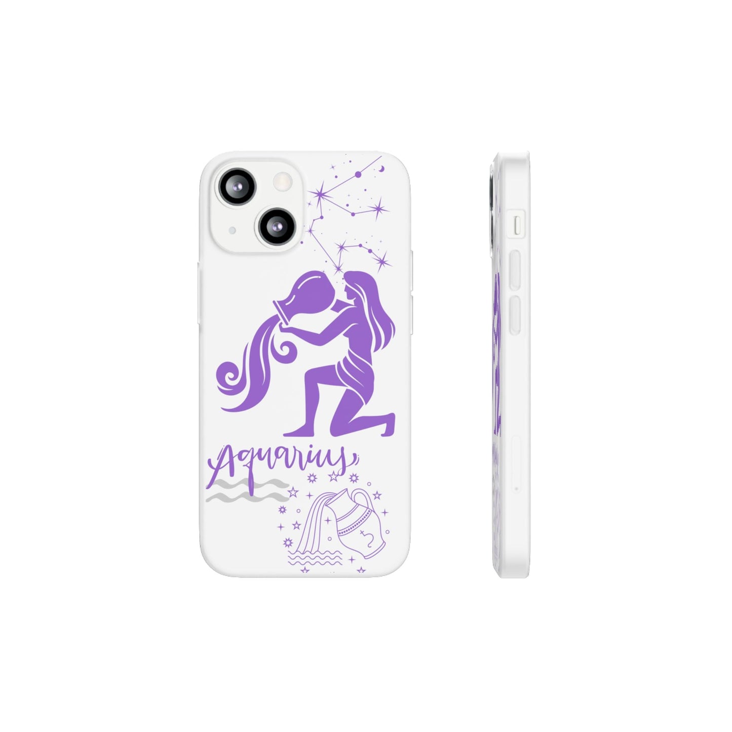 Aquarius Zodiac | Phone Cases | Clear - Phone Case - Totally Bri LLC