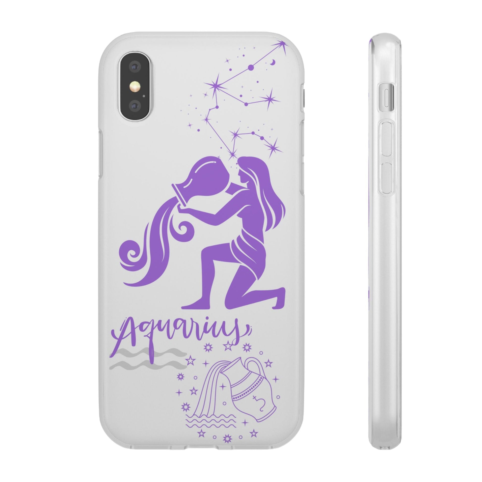 Aquarius Zodiac | Phone Cases | Clear - Phone Case - Totally Bri LLC