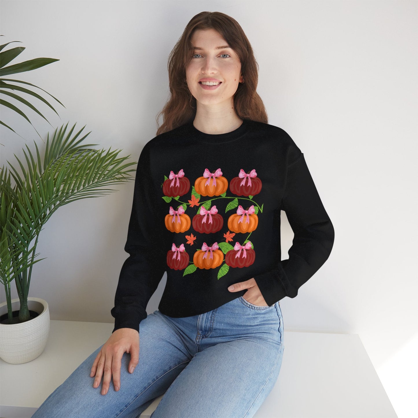Autumn Vibes Pumpkin Sweatshirt - Sweatshirt - Totally Bri LLC