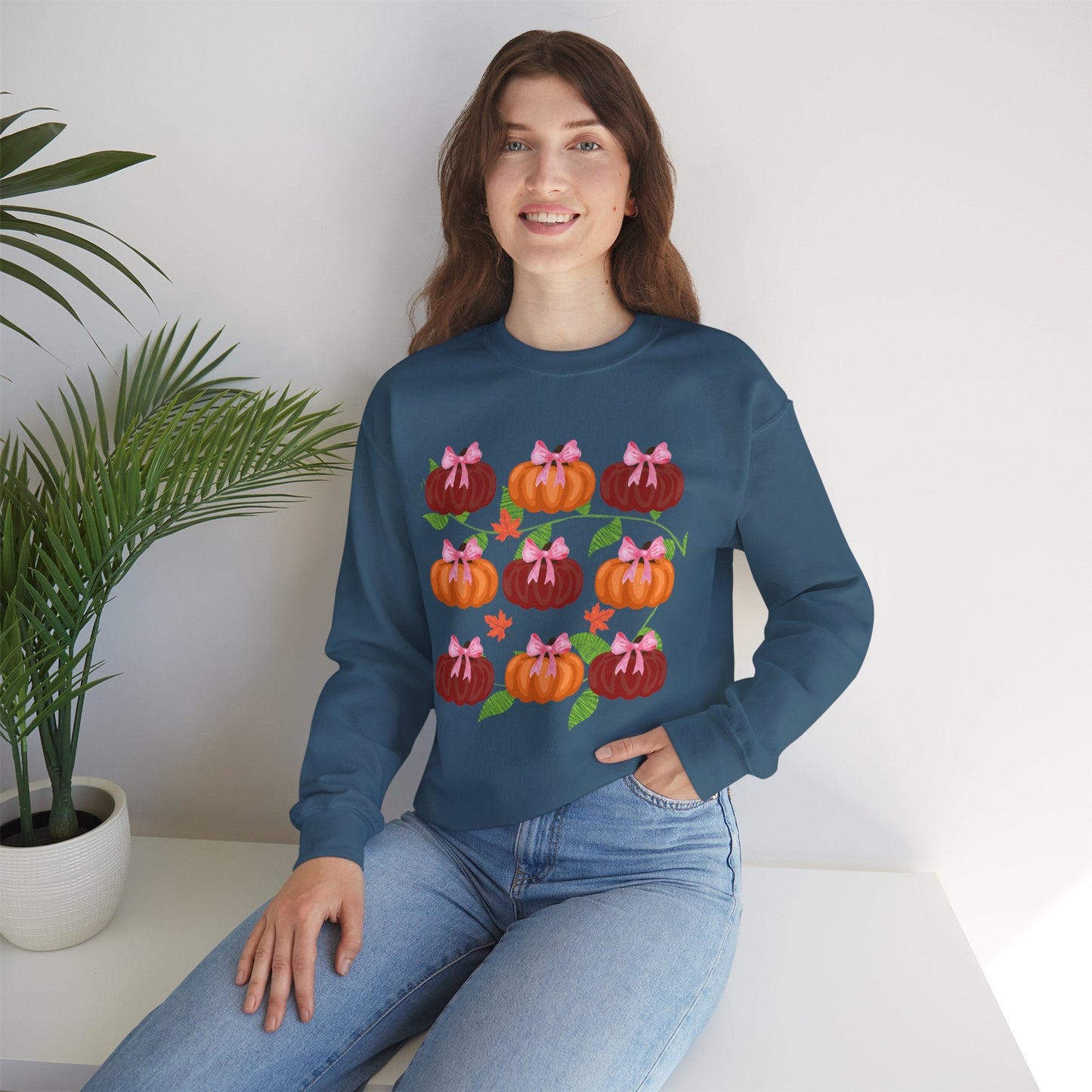 Autumn Vibes Pumpkin Sweatshirt - Sweatshirt - Totally Bri LLC