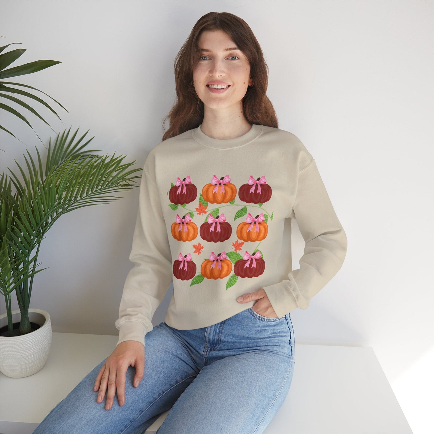 Autumn Vibes Pumpkin Sweatshirt - Sweatshirt - Totally Bri LLC