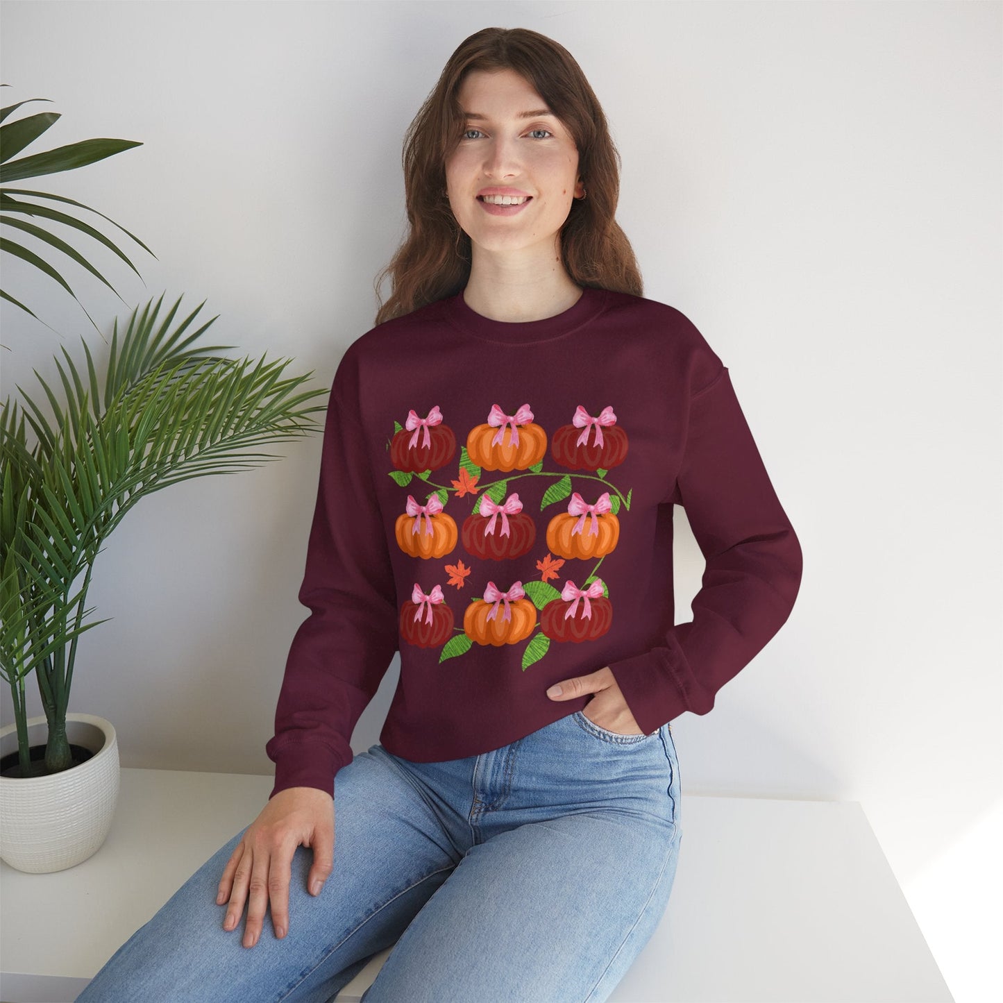 Autumn Vibes Pumpkin Sweatshirt - Sweatshirt - Totally Bri LLC