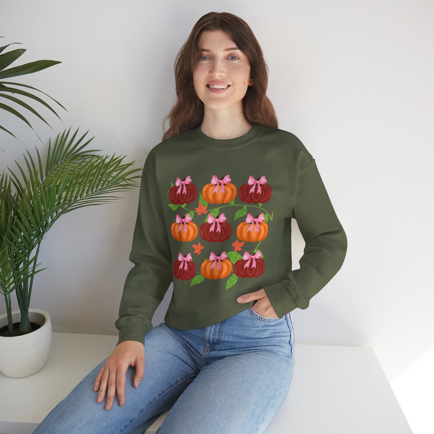 Autumn Vibes Pumpkin Sweatshirt - Sweatshirt - Totally Bri LLC