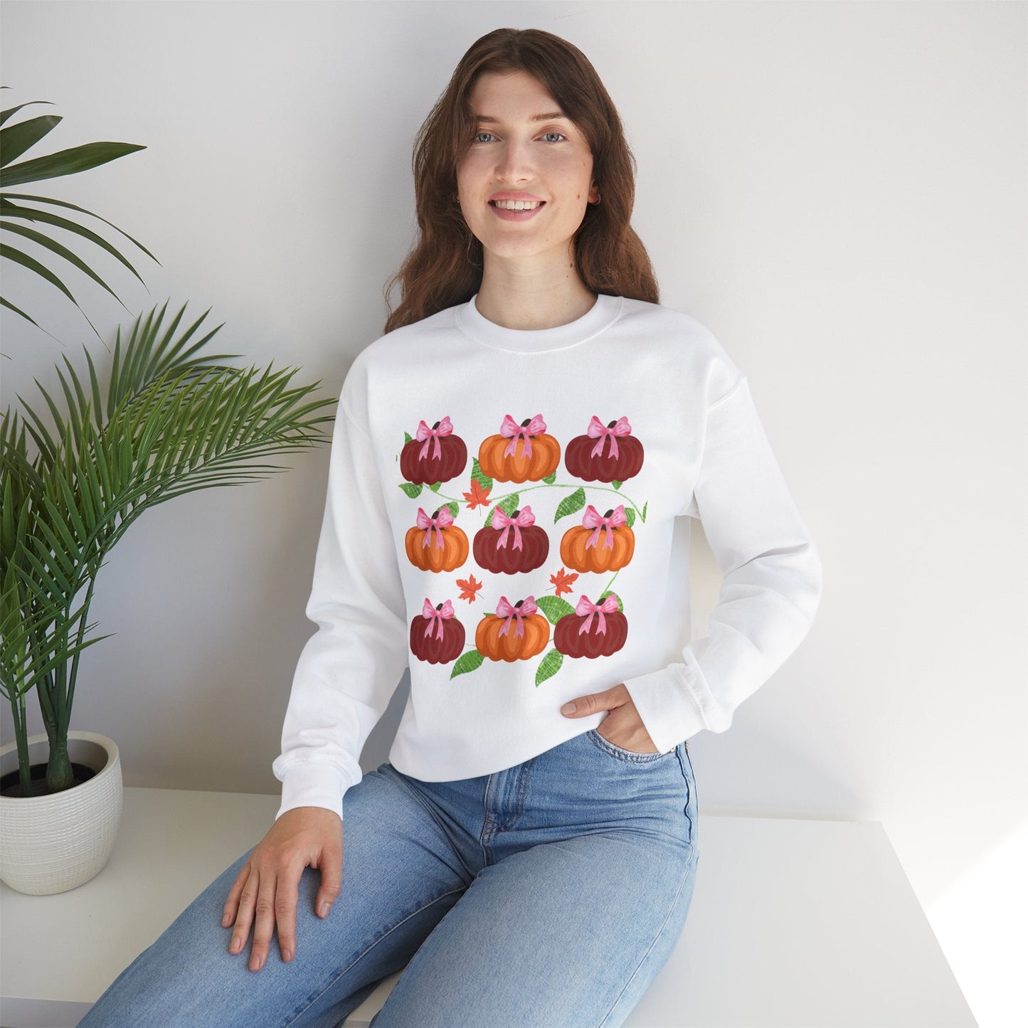 Autumn Vibes Pumpkin Sweatshirt - Sweatshirt - Totally Bri LLC