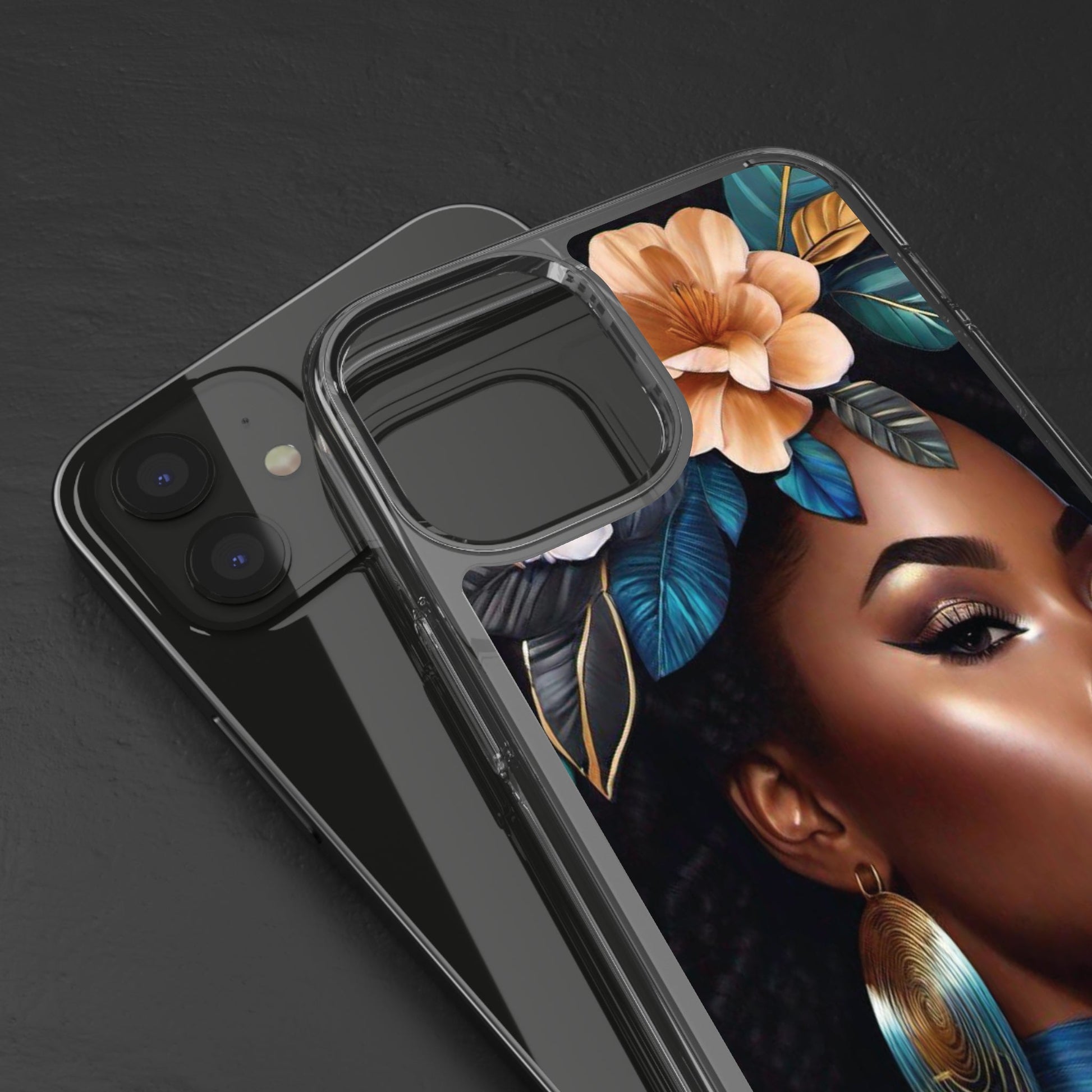 Beauty In Full Bloom | Black Girl Art | Clear Phone Case - Phone Case - Totally Bri LLC