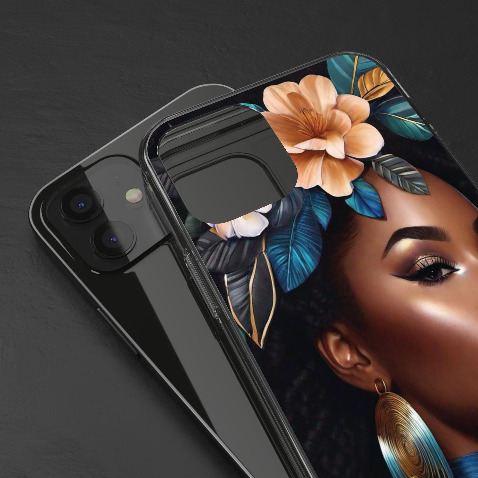 Beauty In Full Bloom | Black Girl Art | Clear Phone Case - Phone Case - Totally Bri LLC